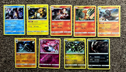 LOT OF 9 HOLO SUN & MOON BURNING SHADOWS POKEMON CARDS NM GYARADOS, RAICHU - Image 1