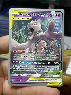 Mewtwo & Mew GX 71/236 Unified Minds 2019 WORLD CHAMPIONSHIP Pokemon Card TCG - Image 3