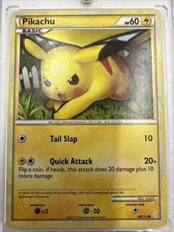 Pikachu 78/123 LP/NM HeartGold and SoulSilver & HGSS Pokemon TCG Set Card 2010 - Image 1