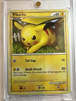 Pikachu 78/123 LP/NM HeartGold and SoulSilver & HGSS Pokemon TCG Set Card 2010 - Image 2