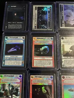 Star Wars CCG TCG 16 Card LOT ALL FOILS and ALL IN TOP LOADERS - Image 2