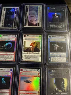 Star Wars CCG TCG 16 Card LOT ALL FOILS and ALL IN TOP LOADERS - Image 3