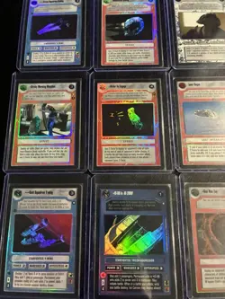 Star Wars CCG TCG 16 Card LOT ALL FOILS and ALL IN TOP LOADERS - Image 4