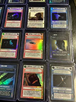 Star Wars CCG TCG 16 Card LOT ALL FOILS and ALL IN TOP LOADERS - Image 5