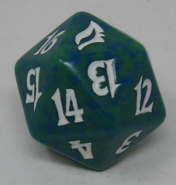 Magic the Gathering Lorwyn Green Spindown Dice - Image 1