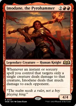 X 1 Imodane, the Pyrohammer NM-M Wilds of Eldraine 137 MTG Magic The Gathering - Image 1