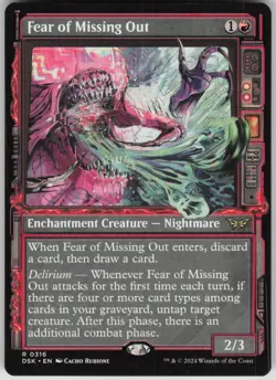 Magic the Gathering TCG Fear of Missing Out (Showcase) R Duskmourn: House of Hor - Image 1