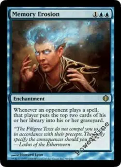 FOIL Memory Erosion - Blue Shards of Alara Mtg Magic LP/NM - Image 1