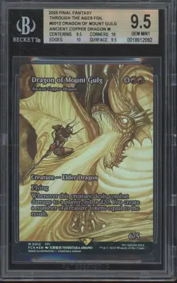 Final Fantasy MTG Foil 0012 Dragon of Mount Gulf Ancient Copper Gem Mint BGS 9.5 - Image 1