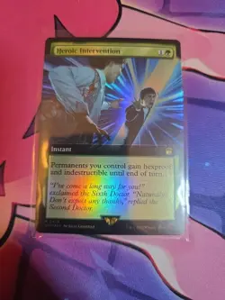 MTG Heroic Intervention (Extended Art) Foil NM Doctor Who Magic - Image 1