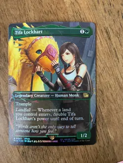 Tifa Lockhart (Borderless) (Chocobo Track Foil) Final Fantasy Foil MtG - Image 1