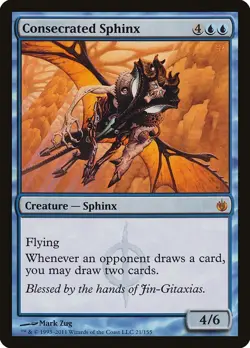 MTG - Consecrated Sphinx - M/NM - Mirrodin Besieged - Magic The Gathering - Image 1