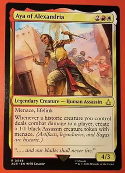 MTG, Aya of Alexandria, Assassin's Creed NM, RARE, 0048, REGULAR FINISH - Image 1