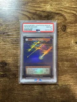 Sorcery Contested Realm Alpha Foil Meteor Shower Gem Mint Elite PSA 10 - Image 1