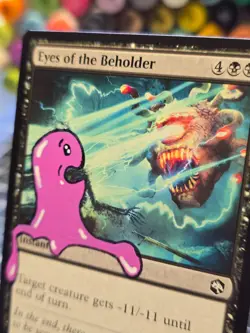 EYES OF THE BEHOLDER - MTG *Altered Hand Painted * Silly art OOZE - Image 3