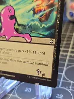 EYES OF THE BEHOLDER - MTG *Altered Hand Painted * Silly art OOZE - Image 4