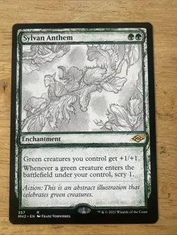 1x Sylvan Anthem Sketch Showcase Modern Horizons 2 MTG MH2 - NM - Image 1