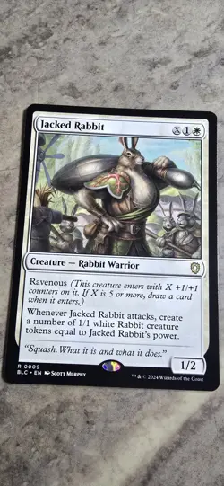 Jacked Rabbit Commander: Bloomburrow Regular Creature Rare MTG NM - Image 1