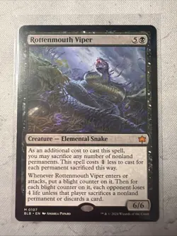 MTG BLB #107 Rottenmouth Viper Bloomburrow Regular - Image 1