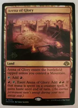 MTG Pre-Release Arena of Glory Card (2024) Foil NM - Image 1