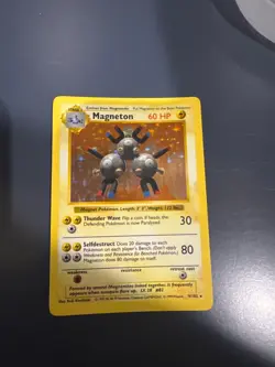 Magneton 9/102 Base Set SHADOWLESS 1999 Holo Rare WOTC Pokemon Card TCG - Image 2