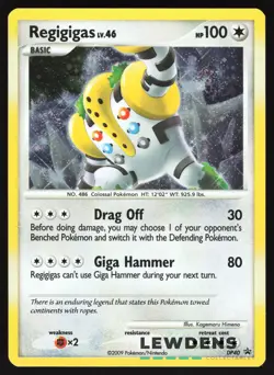 Regigigas LV. 46 - DP40 - Cosmos Holo - D&P Black Star Promo Pokemon Card SWIRL - Image 1