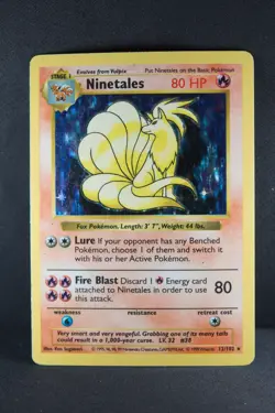 Ninetales 12/102 Pokemon TCG Base Set Shadowless Holo Rare - Image 4