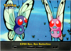 HP! Pokemon Topps EP20 Bye, Bye Butterfree TV Animation Blue Logo - Image 1