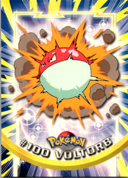 Pokemon Topps Voltorb #100 TV Animation Blue Logo NON HOLO - Image 1