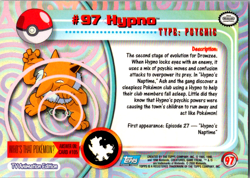 2000 Topps Pokemon #97 Hypno TV Animation Edition Blue Logo LP NON HOLO - Image 2