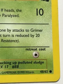 Grimer 48/62 Common 1st Edition Fossil Pokemon Card LP - Image 5