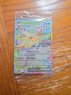 Pokemon Prismatic Evolutions Leafeon ex 006/131 Surprise Box Stamped Sealed - Image 1