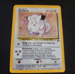 Pokemon Card - Clefairy 6/130 Base Set 2 Holo Rare WOTC - Image 1