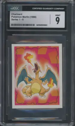 1998 Pokemon TCG Charizard Merlin Series 1 CGC 9 - Image 1