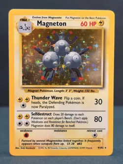 Pokemon Base Set Magneton Holo - Lightly Played LP - Original Vintage 9/102 - Image 2