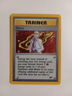 Pokemon TCG Blaine 17/132 Gym Challenge Unlimited Holo Rare - Image 1