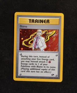 Pokemon TCG Blaine 17/132 Gym Challenge Unlimited Holo Rare - Image 3