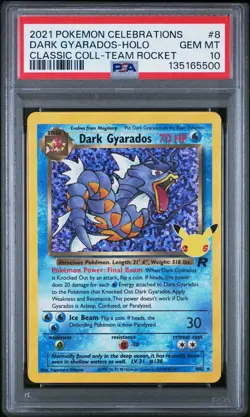 2021 Pokemon Celebrations Dark Gyarados Holo #8 PSA 10 - Image 1