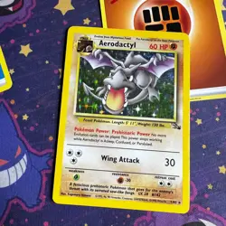 Aerodactyl Holo Rare Pokemon TCG Card Vintage 1/62 Fossil - LP - Image 2