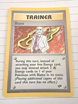 Pokemon TCG Blaine Gym Challenge Holo Rare Card 17/132 NM - Image 1