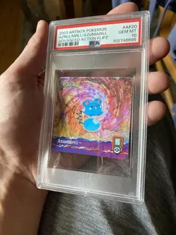 2003 ARTBOX POKEMON ADVANCED ACTION FLIPZ #AF20 AZUMARILL/AZURILL/MARILL PSA 10 - Image 2