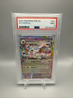 2025 POKEMON PRE EN-PRISMATIC EVOLUTIONS #041 SYLVEON EX PSA 9 - Image 1