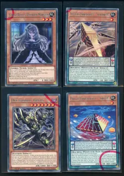 Lot of (4) Yu-Gi-Oh! Phantom Revenge Misprint Cards Missink Red Lines - Image 1