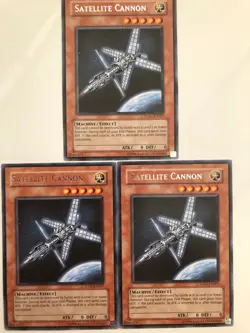 Yugioh Satellite Cannon TU01-EN007 Rare NM x3 Play Set - Image 1
