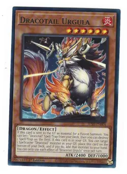 Yu-Gi-Oh Justice Hunters Dracotail Urgula Super Rare JUSH-EN004 - Image 1