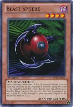 1x (P) Blast Sphere - BP01-EN175 - Common - 1st Edition YuGiOh - Image 1