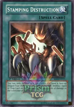 1st Ed Stamping Destruction SD1-EN017 Yugioh - Image 1