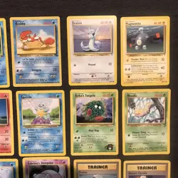 Vintage Pokemon 25 Card Lot Fossil Base Set Common Uncommon Trainer WoTC LP - Image 4