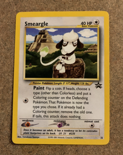 SMEARGLE 2001 POKEMON BLACK STAR PROMO CARD #32 NM - Image 1