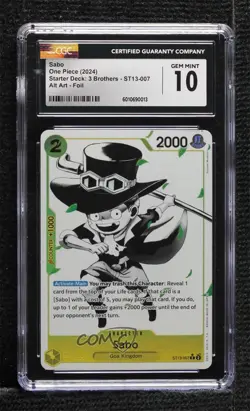 2023 One Piece Card Game: The Three Brothers Ultimate Deck ST13 Sabo CGC 10 - Image 1